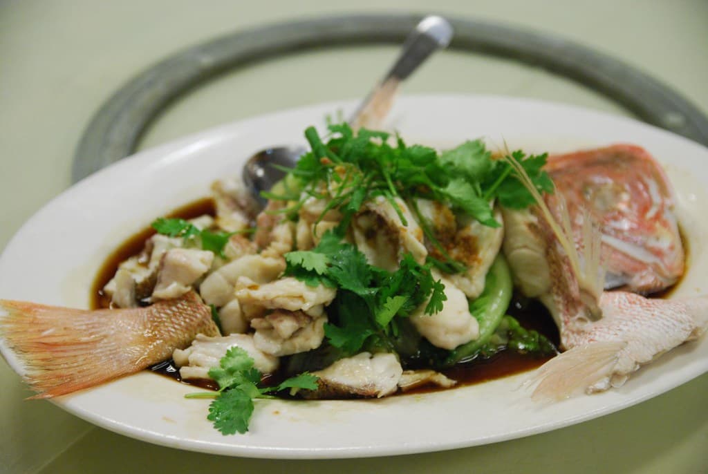 巴冬蒸红友鱼 Steamed Red Snapper - Pantai Seafood