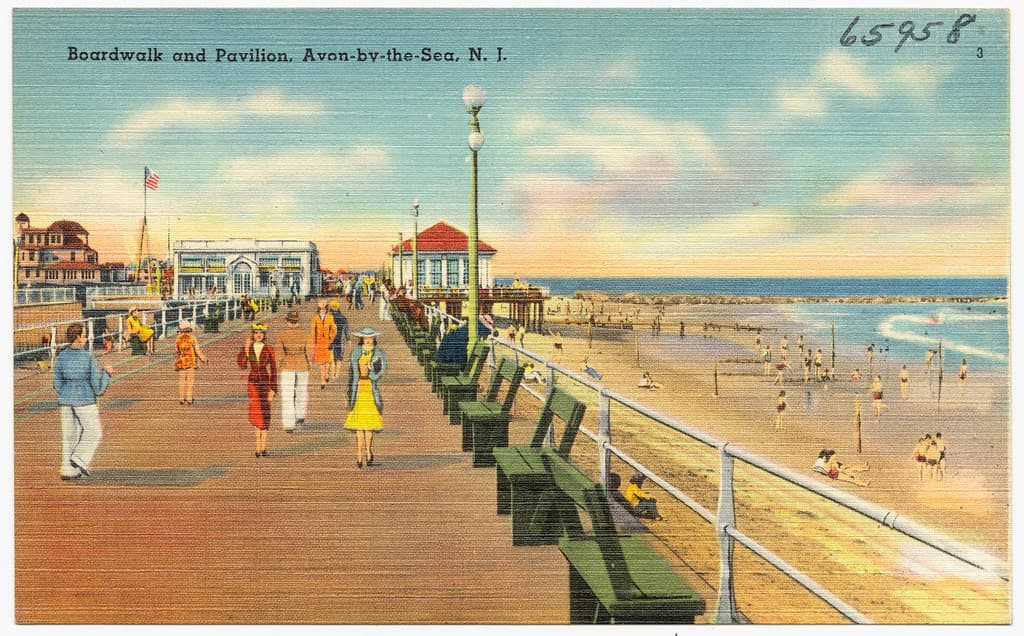 Boardwalk and pavilion, Avon-by-the-Sea, N. J.