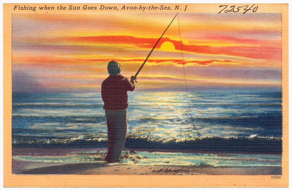 Fishing when the sun goes down, Avon-by-the-Sea, N. J.