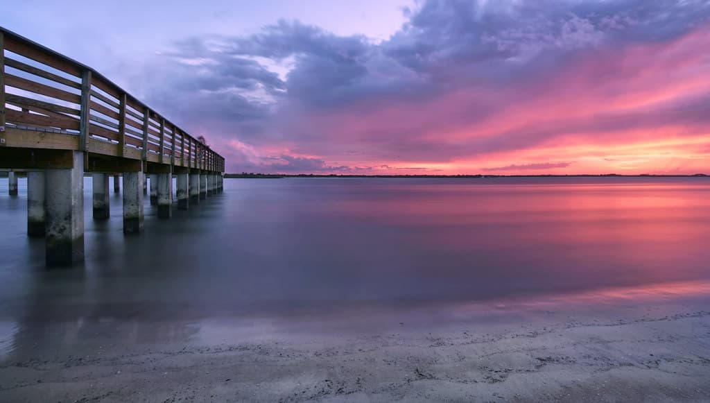The fishing pier at Smyrna Dunes Park.