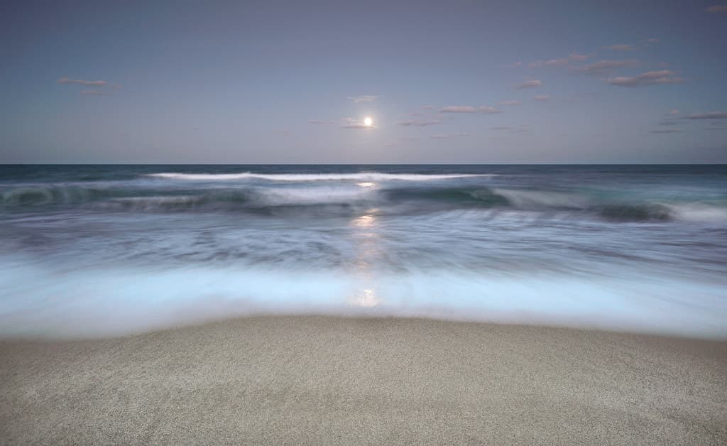 Moonrise over Cocoa Beach.