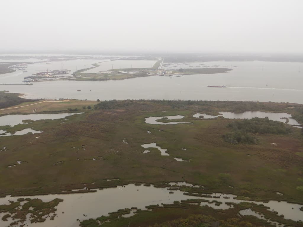 Houston Ship Channel from San Jacinto Monument, San Jacinto Battleground State Historic Site, La Porte, Texas