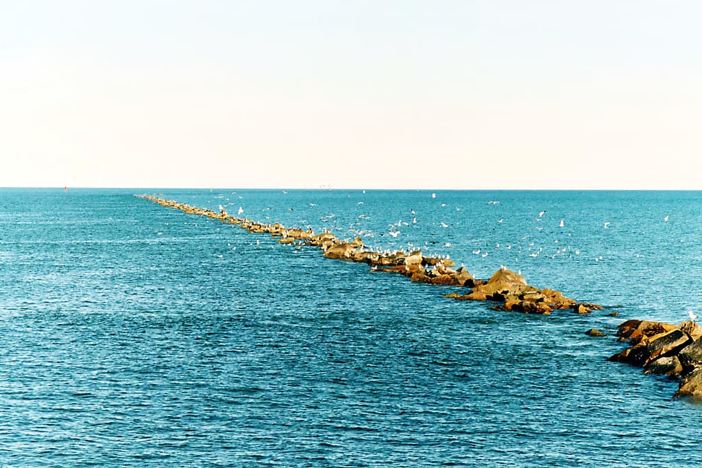 Jetty Extending Out Into the Atlantic, Fort Clinch State Park
