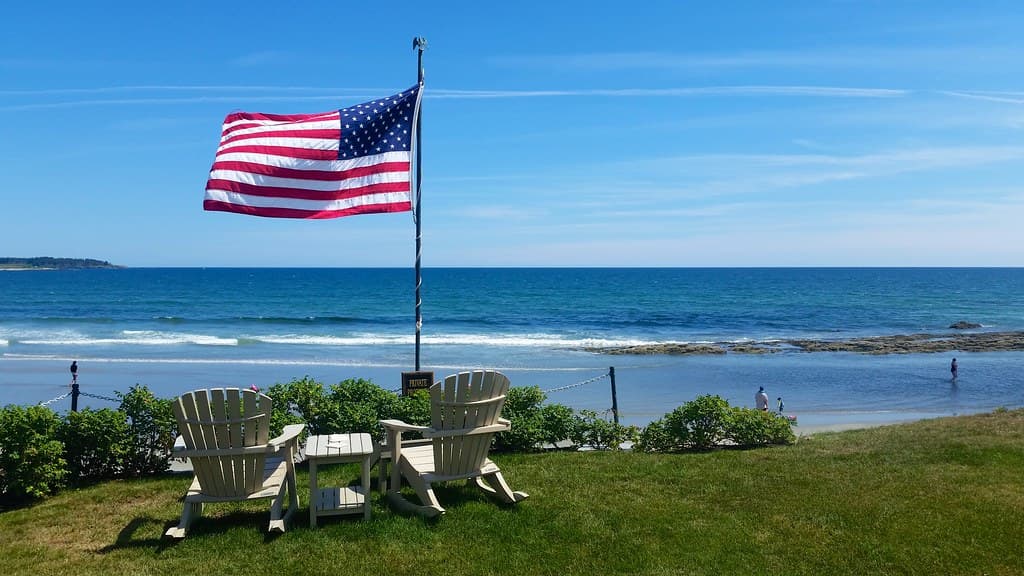 Flag On The Beach
