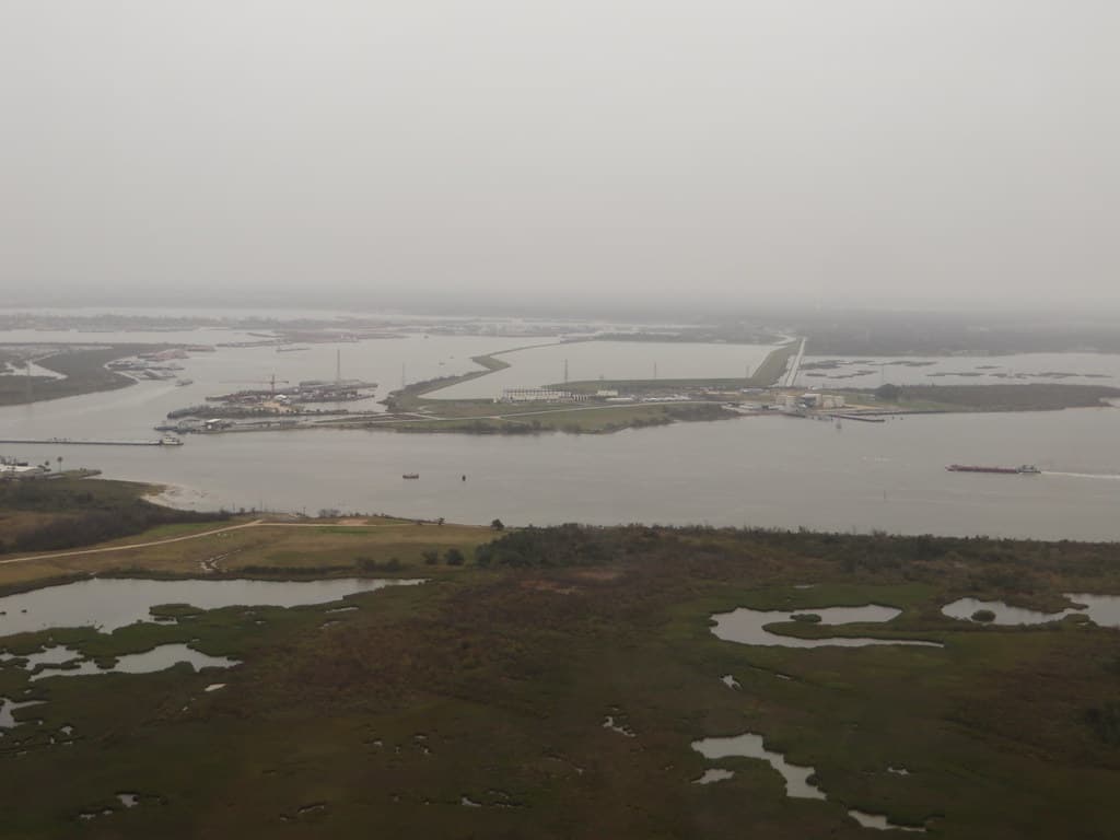 Houston Ship Channel from San Jacinto Monument, San Jacinto Battleground State Historic Site, La Porte, Texas