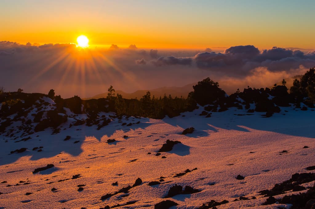 Sunset in "Boca Tauce" - Puesta de sol en Boca Tauce . Teide national park. Tenerife