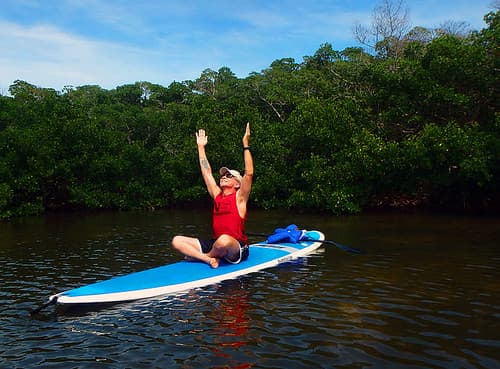 Stand Up Paddleboard Yoga Sarasota Lido Beach Mangrove Tunnels