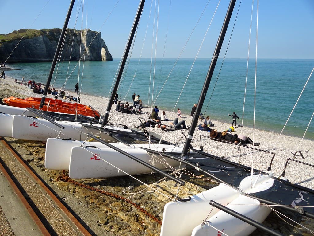 La plage d'Etretat, Normandie