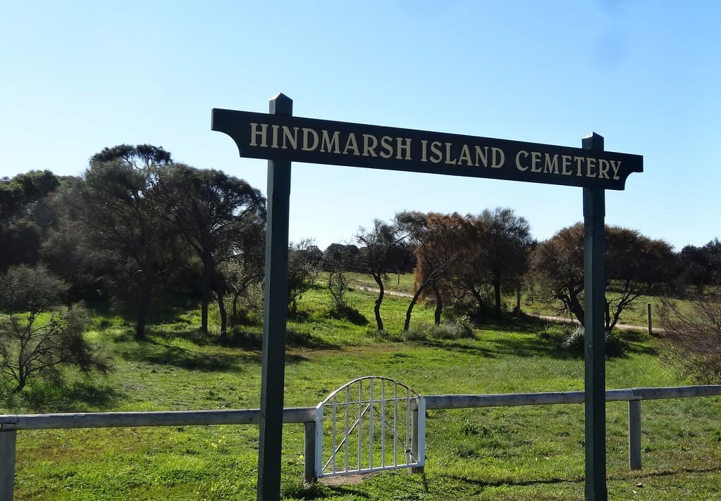Hindmarsh Island. The island cemetery.