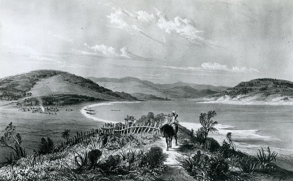 View of Taupō Kainga from the Taua Tapu (Pukerua) Track, Plimmerton