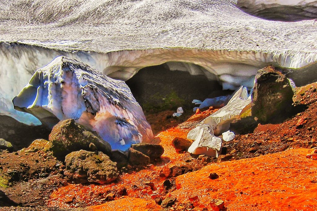 Iceland ~ Landmannalaugar Route ~  Ultramarathon is held on the route each July ~ Glazier